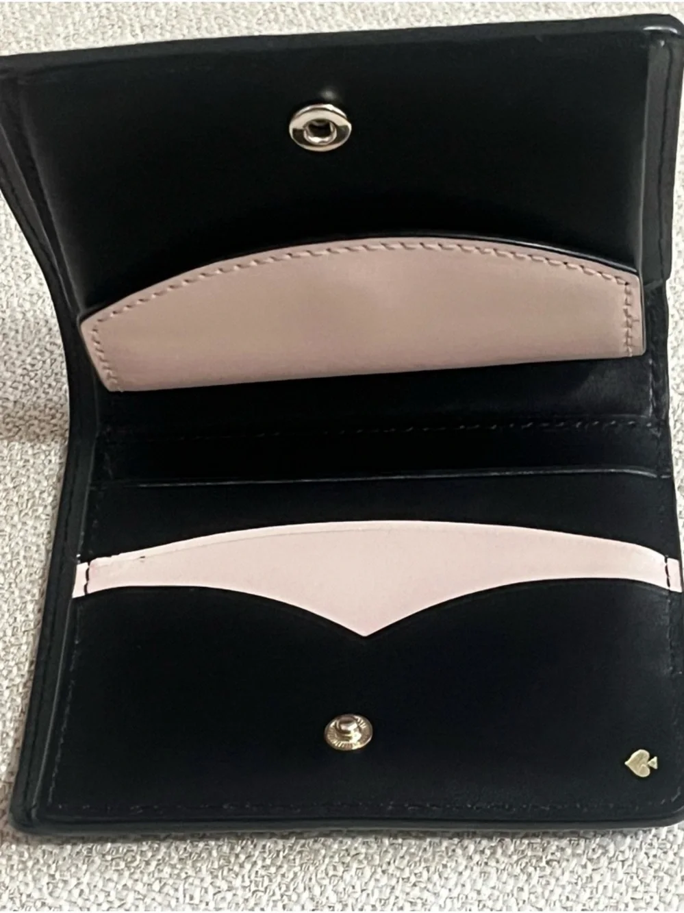 Kate Spade Black Leather Compact Wallet